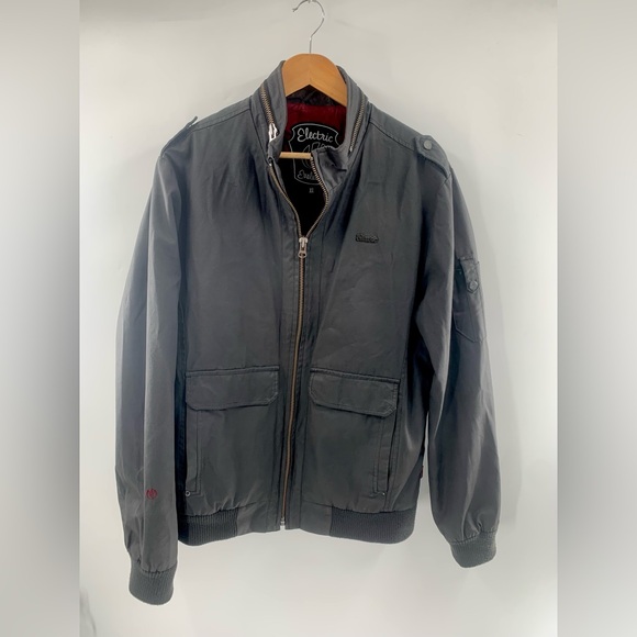Electric Jacket Mens XL Gray Evolution Full Zip Waxed Canvas - Picture 1 of 10